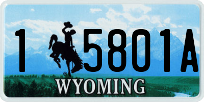 WY license plate 15801A