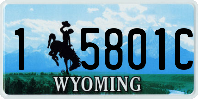 WY license plate 15801C