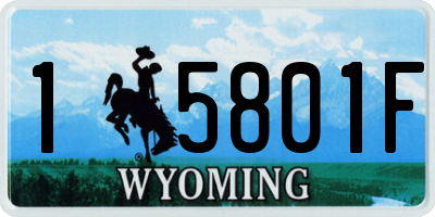 WY license plate 15801F