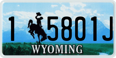 WY license plate 15801J