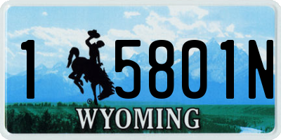 WY license plate 15801N