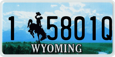 WY license plate 15801Q