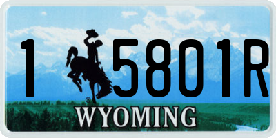 WY license plate 15801R