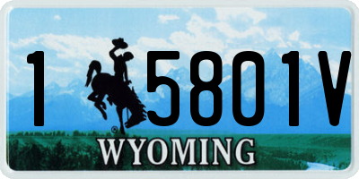 WY license plate 15801V