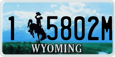 WY license plate 15802M