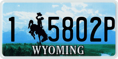 WY license plate 15802P