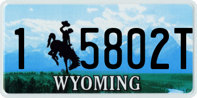 WY license plate 15802T