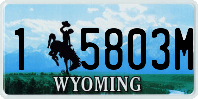 WY license plate 15803M