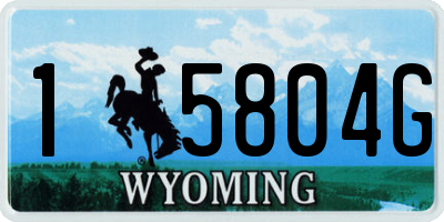 WY license plate 15804G
