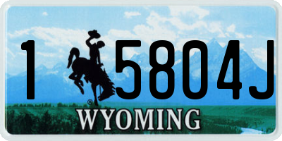 WY license plate 15804J