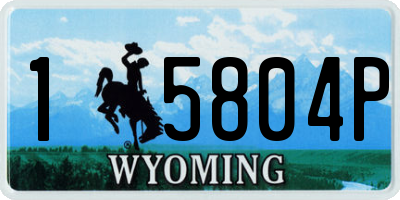 WY license plate 15804P