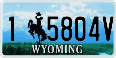 WY license plate 15804V