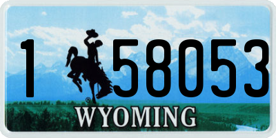 WY license plate 158053