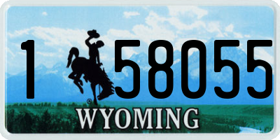 WY license plate 158055