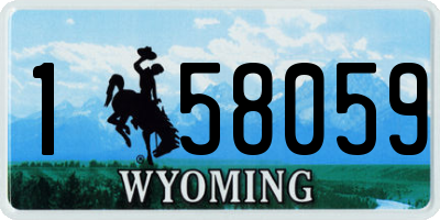 WY license plate 158059