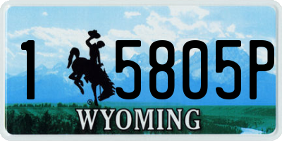 WY license plate 15805P