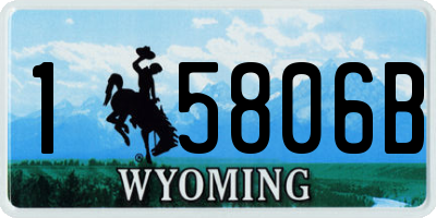 WY license plate 15806B