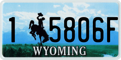 WY license plate 15806F