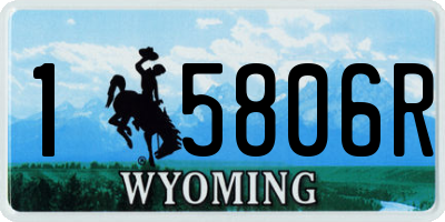 WY license plate 15806R