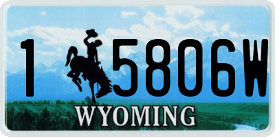 WY license plate 15806W