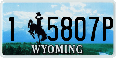 WY license plate 15807P