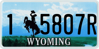 WY license plate 15807R