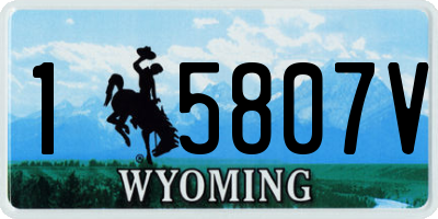 WY license plate 15807V