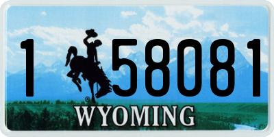 WY license plate 158081