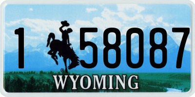 WY license plate 158087