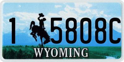 WY license plate 15808C