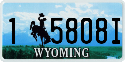 WY license plate 15808I