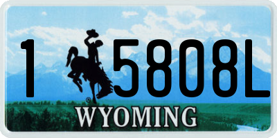 WY license plate 15808L