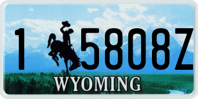 WY license plate 15808Z