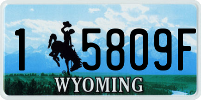 WY license plate 15809F