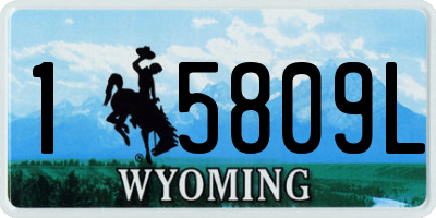 WY license plate 15809L