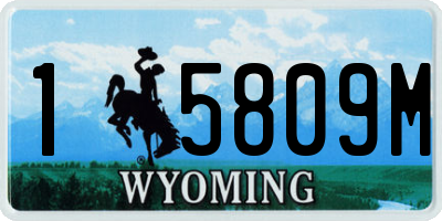 WY license plate 15809M