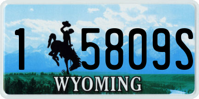 WY license plate 15809S