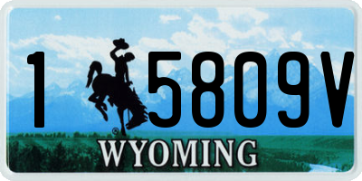 WY license plate 15809V