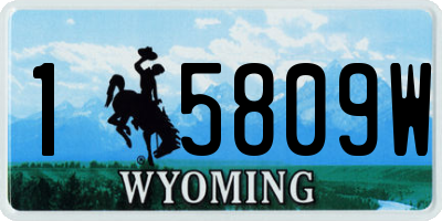 WY license plate 15809W