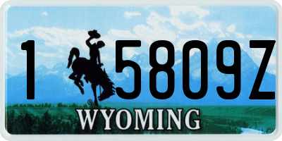 WY license plate 15809Z