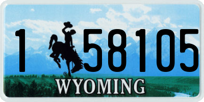 WY license plate 158105