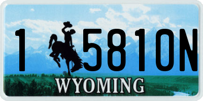 WY license plate 15810N
