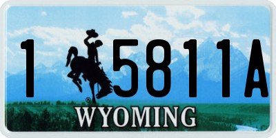 WY license plate 15811A