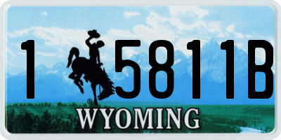 WY license plate 15811B