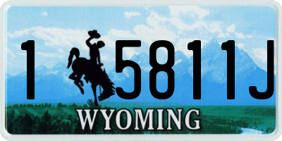 WY license plate 15811J