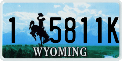 WY license plate 15811K