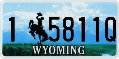 WY license plate 15811Q