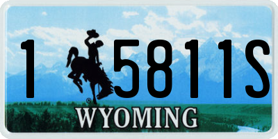 WY license plate 15811S