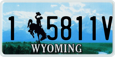 WY license plate 15811V