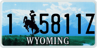 WY license plate 15811Z